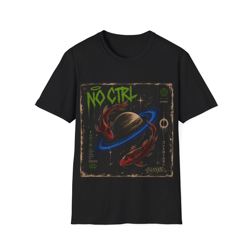 No Ctrl Planet Graphic T‑Shirt — Retro Space Skull Band Tee