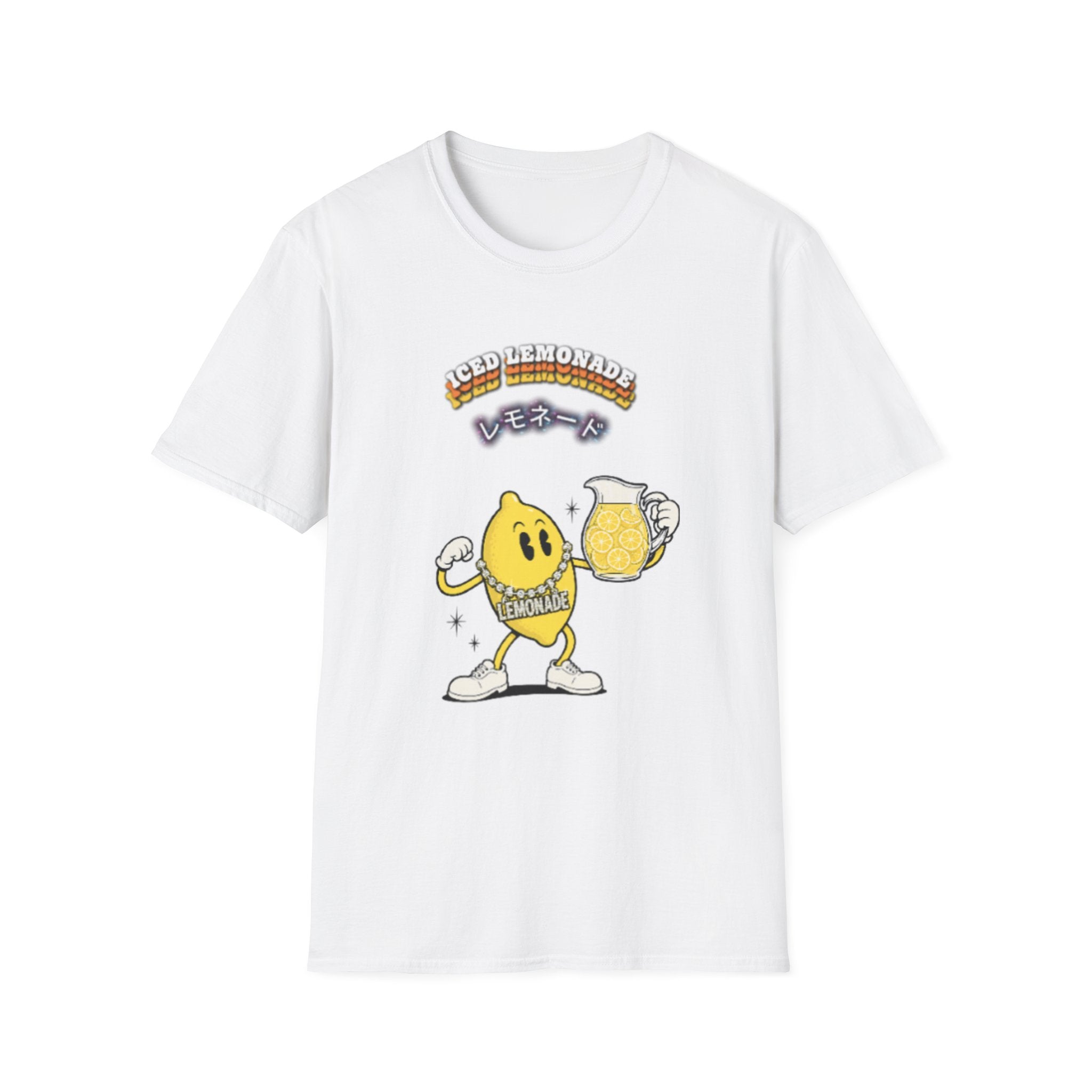 Iced Lemonade T-Shirt — Cute Retro Lemon Character Tee (レモネード)