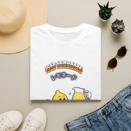 Iced Lemonade T-Shirt — Cute Retro Lemon Character Tee (レモネード)